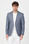 Josef Men's Navy Blue-Khaki Houndstooth Patterned Polyviscon Fabric Slim Fit Sports Blazer Jacket - 5