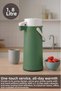 1.8 Lt Glass Inner Chamber Thermos - Portable Seaside Picnic Tea Water Thermos with Handle Green - 2