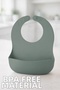 Silicone Food Spill Prevention Bib - Baby Food Bib Gray - 2