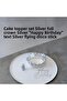 Silver Cake Crown Set Happybirthday Lettering Full Round Crown Edible Flying Disco Glitter - 2