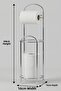 Luxury Coated Toilet Paper Holder with Spare Roll, Bathroom Organizer Shelf with Stand - 3