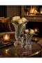 Special Design Crystal Cut Double Swan Vase