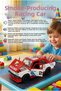 3-Function Smoke-Emitting, Light-Up, Sound-Music Toy Racing Car with Opening Doors and Hood