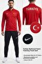 National Team Men's Tracksuit Set - Red/White/Black Color Options Zippered Top and Bottom Set - 6