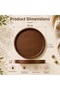 24 cm Round Wooden Presentation Tray – Natural Serving Plate (Set of 1-12 Optional) - 2