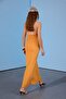 Limited Edition Turuncu Aksesuar Detaylı Örme Sandy Maxi Abiye & Mezuniyet Elbisesi TPRSS26AE00091 - 5