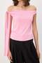 Pembe Asimetrik Yaka Kolsuz Sandy Party Bluz TPRSS26BZ00060 - 3