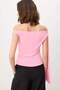 Pembe Asimetrik Yaka Kolsuz Sandy Party Bluz TPRSS26BZ00060 - 4