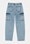 Açık Mavi Yüksek Bel Baggy Jeans TWOSS26JE00330 - 6