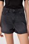 Anthracite High Waist 100% Cotton Denim City Shorts Twoss26Sr00050 - 3