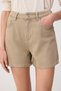 Beige Vintage Washed High Waist City Boy Denim Shorts Twoss26Sr00068 - 3