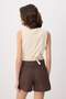 Brown Vintage Wash High Waist City Boy Denim Shorts Twoss26Sr00068 - 4