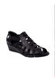 D26Ys-2855 Women's Genuine Leather Wedge Sole Comfort Sandals - 7