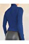 Half Neck Gathered Sandy Blouse - 4