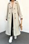 Lined Belted Trench Coat -Stone - 5