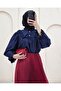 Stoned Pleated Skirt -Red - 6