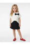Bow Detailed Short Sleeve Crew Neck Cotton T-Shirt