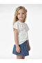 Balloon Sleeve Floral Detailed Short Sleeve Cotton T-Shirt - 2