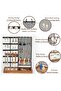 5-Tier Jewelry Organizer Stand,80 Earring Holes,10 Necklace Hooks - 5