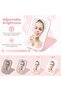 Portable Travel Makeup Mirror,USB-Rechargeable Vanity Mirror with 3 Adjustable Light Settings - 2
