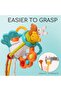 Montessori Sensory Travel Toy for Babies 6-12 Months,Silicone Pull String,Car Seat Activities - 4
