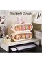 2 Pack Clear Display Case for Figures,Wall Mounted or Desktop Dustproof Showcase with Magnetic Door,Cream - 4