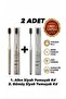 Gold and Silver Color Toothbrush with Black Bristles (2 Pieces)