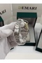 Women's Wristwatch Quartz Silver Steel Band Stone Detailed Silver Dial Round Case Dm-00111L-A10 - 6