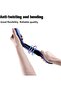 Carbon Fiber Anti-Skid Segmented Steering Wheel Cover,Universal Fit,Blue - 5