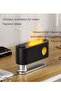 Mini Air Humidifier,Flame Aromatherapy Diffuser,Silent,7-Color LED,120ml,White for Home - 5