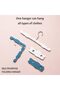 4-Pack Foldable Travel Hangers,Space-Saving,with Hidden Clips,Portable,Grey - 6