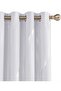 2-Piece Blackout Curtains,Thermal Insulated,Greyish White/Silver,100x137cm - 2