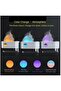 Mini Flame Aromatherapy Diffuser,Essential Oil Humidifier,7-Color Light,Silent,120ml,Black - 7