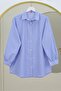 Serpme Stone Detailed Striped Shirt - Blue - 8