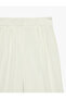 Wide Leg Baggy Fabric Trousers with Pile Detail and Pockets - 6