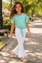 103-50-23 Girl's Crop Shirt Spanish Leg 2 Piece Set 3-6 Years