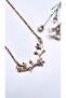 Flower Figured Tree Branch Steel Necklace - 4