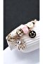 Eye Figured Mother of Pearl Charm Steel Bracelet - 4