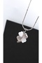Clover Figured Mother of Pearl Steel Necklace - 3