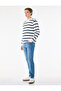 Regular Waist Pocketed Cotton Slim Fit Jean Trousers - Brad Jean - 2