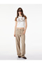 Printed Short Raglan Sleeve Slim Fit Crew Neck Crop T-Shirt - 2
