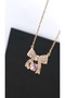 Ribbon Figured Stone Steel Necklace - 3