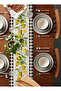 Hello Sunshine Lemon Themed Black Striped Decorative 4-Piece Throw Pillow Cover and Runner Set - 8