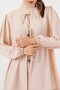 Women's Front Lace-Up Tunic Pants Double Set 6744 - Cream - 6