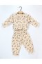Lace Detailed Floral Patterned Muslin Holiday Baby Girl Set Top and Pants Two-Piece Set 2009 - 2