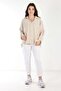 5593 Thick Slim Striped Long Back Shirt - 5