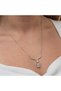 Silver Baguette Stone Choker Model Women's Necklace - 4