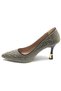 Feles Pearl Stone Detailed Wedding Dress Shoes Women's Sitiletto Brown - 4