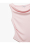 Slim Fit Decorated Collar Asymmetrical Sleeveless Viscose Blouse - 5