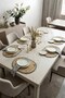 2-Piece Oval Jute Placemat Set - Natural Wicker Placemat Set with Gray Stripes 40X30 cm - 3